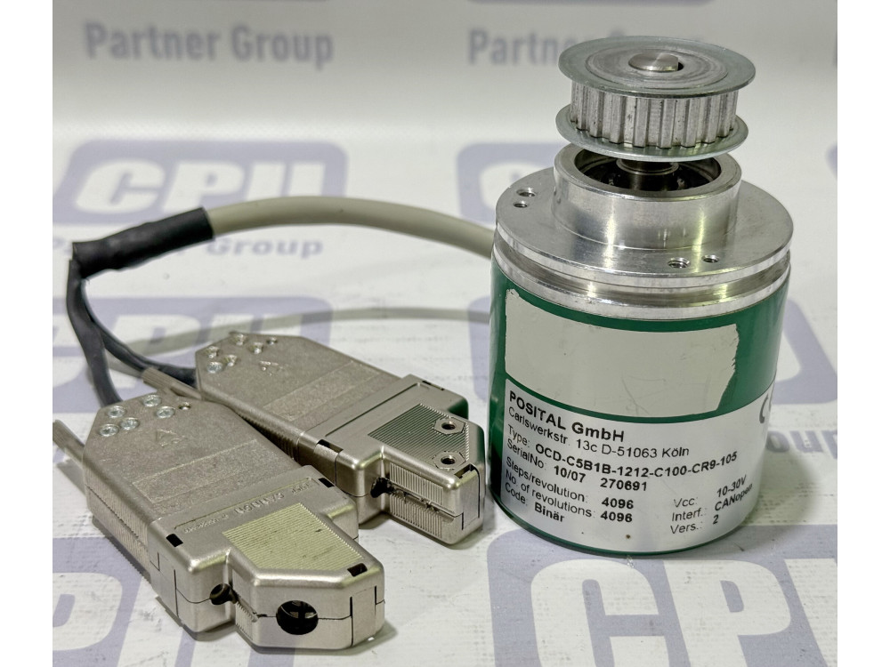 Posital Fraba OCD-C5B1B-1212-C100-CR9-105 Absolute Multiturn Encoder, CANopen OCD-C5B1B-1212-C100-CR9-105 | POSITAL - Image 1