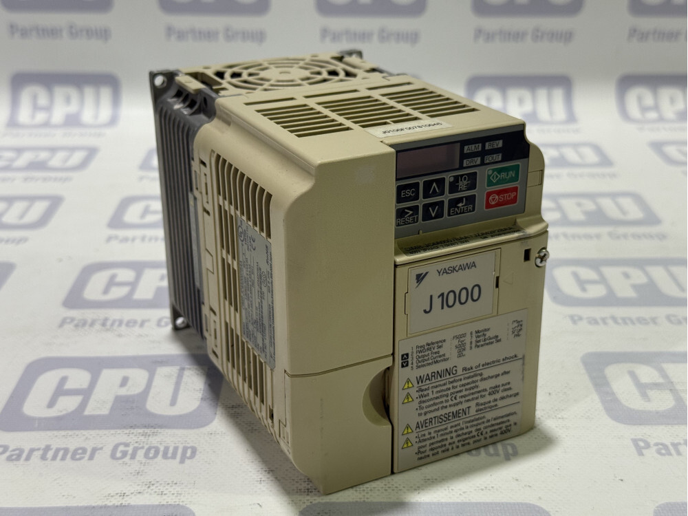 Yaskawa J1000 VFD Inverter CIMR-JC4A0007BAA 3.0kW/2.2kW 3PH 380-480V CIMR-JC4A0007BAA | Yaskawa - Image 1
