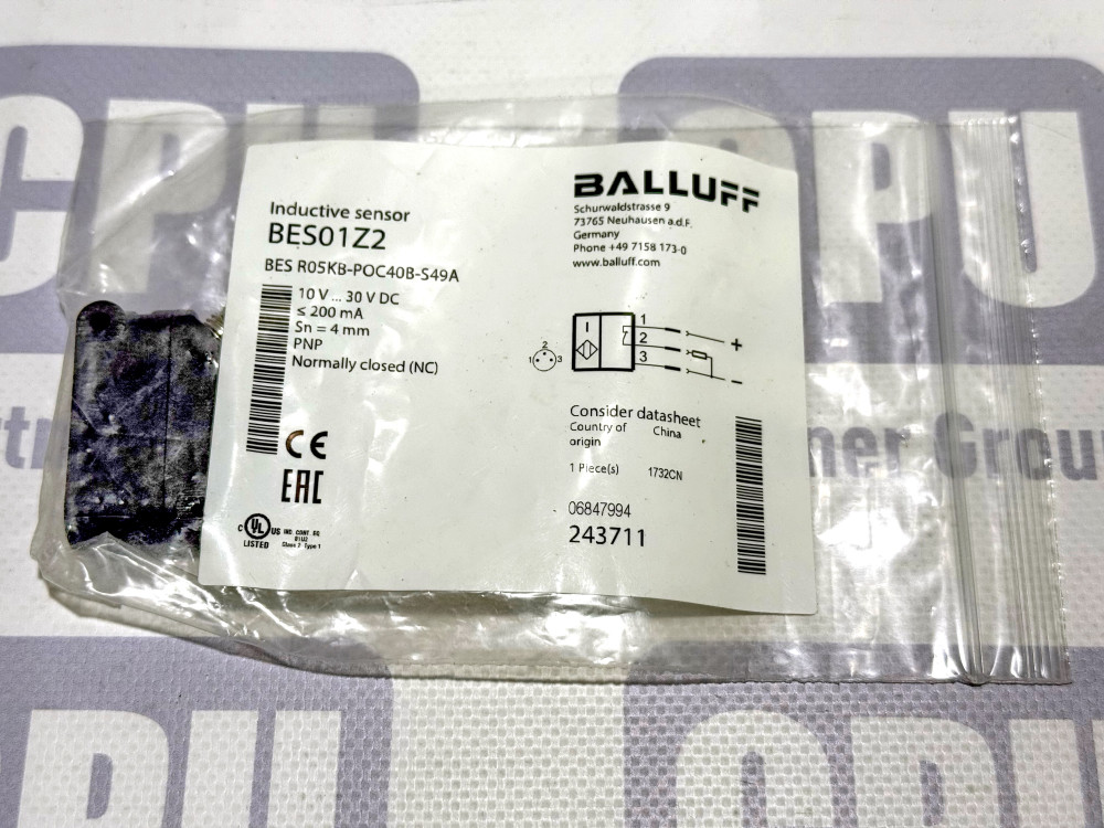 Balluff BES01Z2 Inductive Proximity Sensor BES R05KB-POC40B-S49A BeS01Z2 | BALLUFF - Image 1