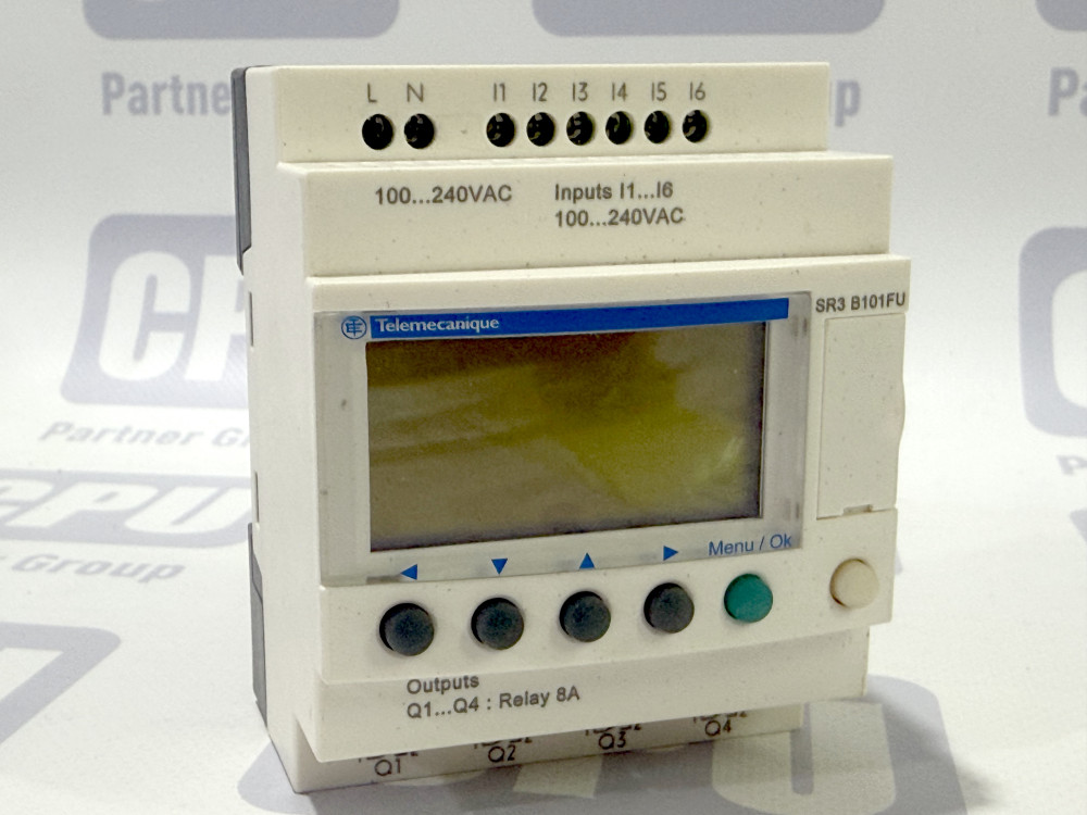 Schneider Electric Zelio Logic SR3B101FU Smart Relay (100...240V AC, 6 Inputs / 4 Outputs) SR3B101FU | Schneider Electric - Image 1