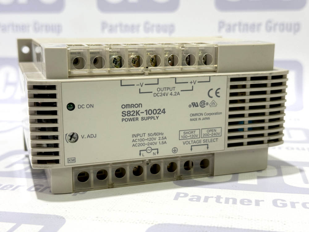 Omron S82K-10024 Power Supply 24V 4.2A 100W DIN-Rail Mount S82K-10024 | Omron - Image 1