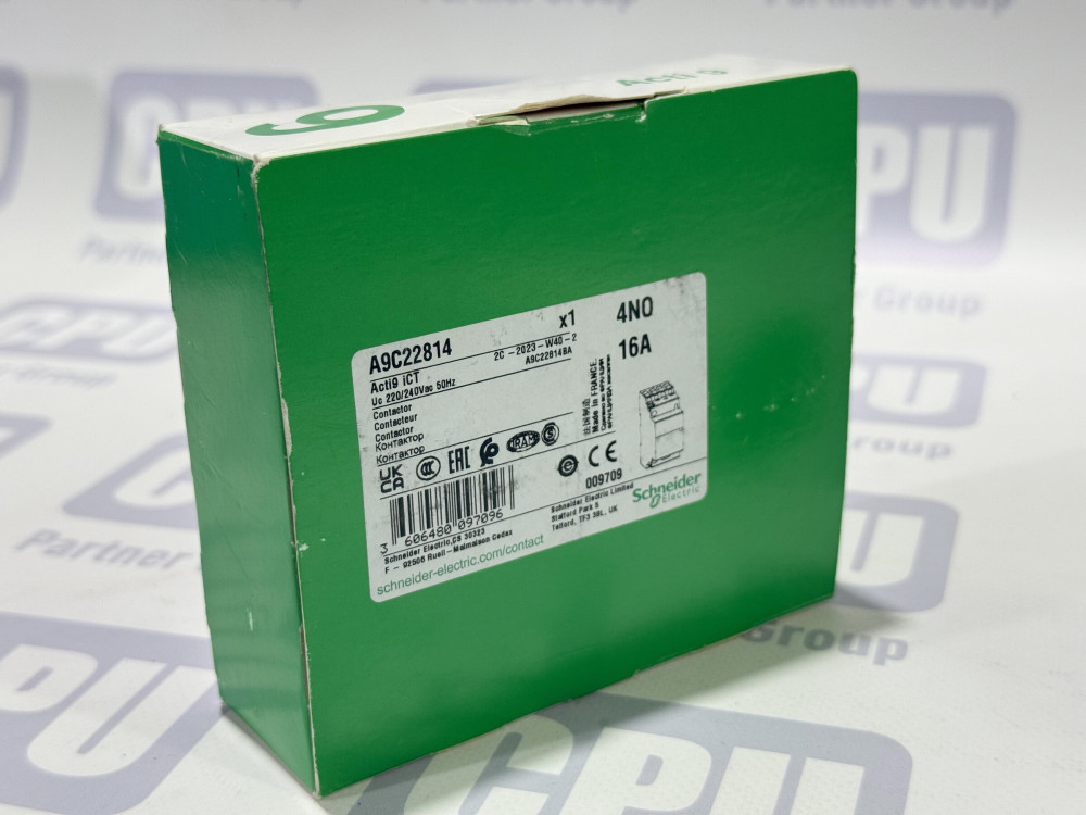 Schneider Electric Acti9 iCT Modular Contactor 16A 4NO 220/240V AC (A9C22814) A9C22814 | Schneider Electric - Image 1