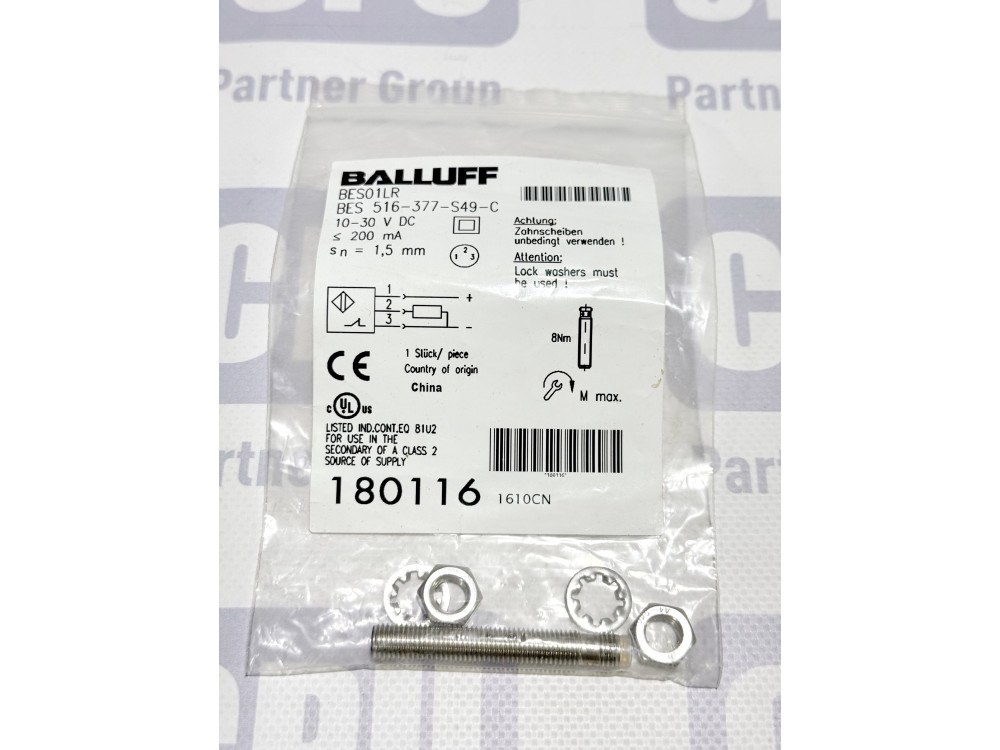 Balluff BES01LR BES 516-377-S49-C Inductive Proximity Sensor M5 BES01LR | BALLUFF - Image 1